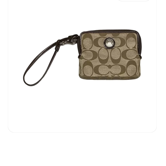 Coach Brown Wristlet - 5.75"L x 4.75"H x 1"D - Picture 2 of 10